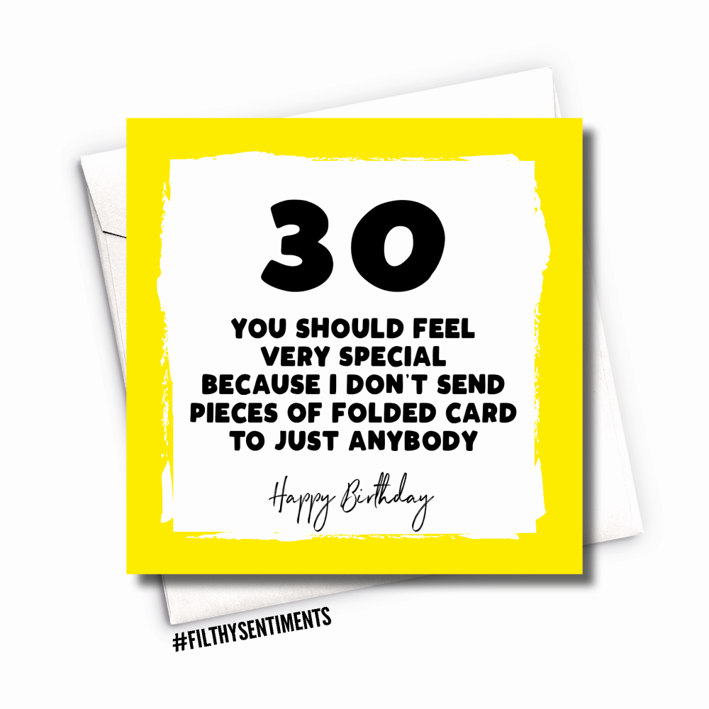 30TH BIRTHDAY CARD | FUNNY CARDS | FILTHY SENTIMENTS
