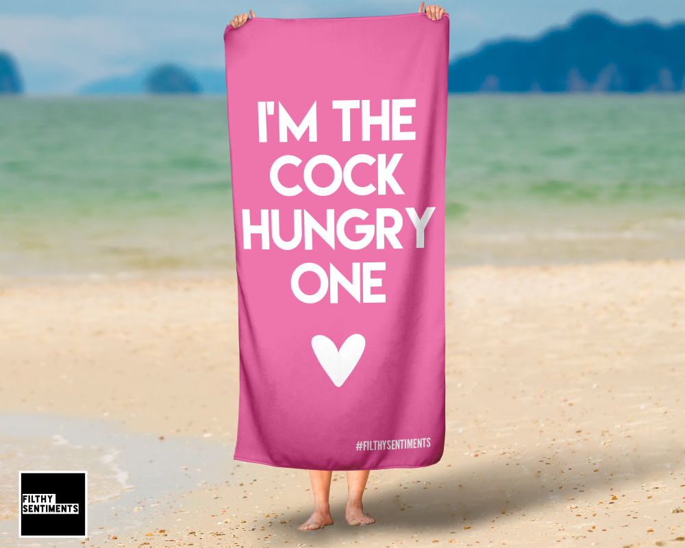  I'M THE COCK HUNGRY ONE PINK TOWEL / K025