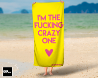  I'M THE CRAZY ONE YELLOW TOWEL/ K036