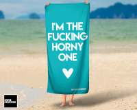  I'M THE HORNY ONE TURQUIOSE TOWEL /K032