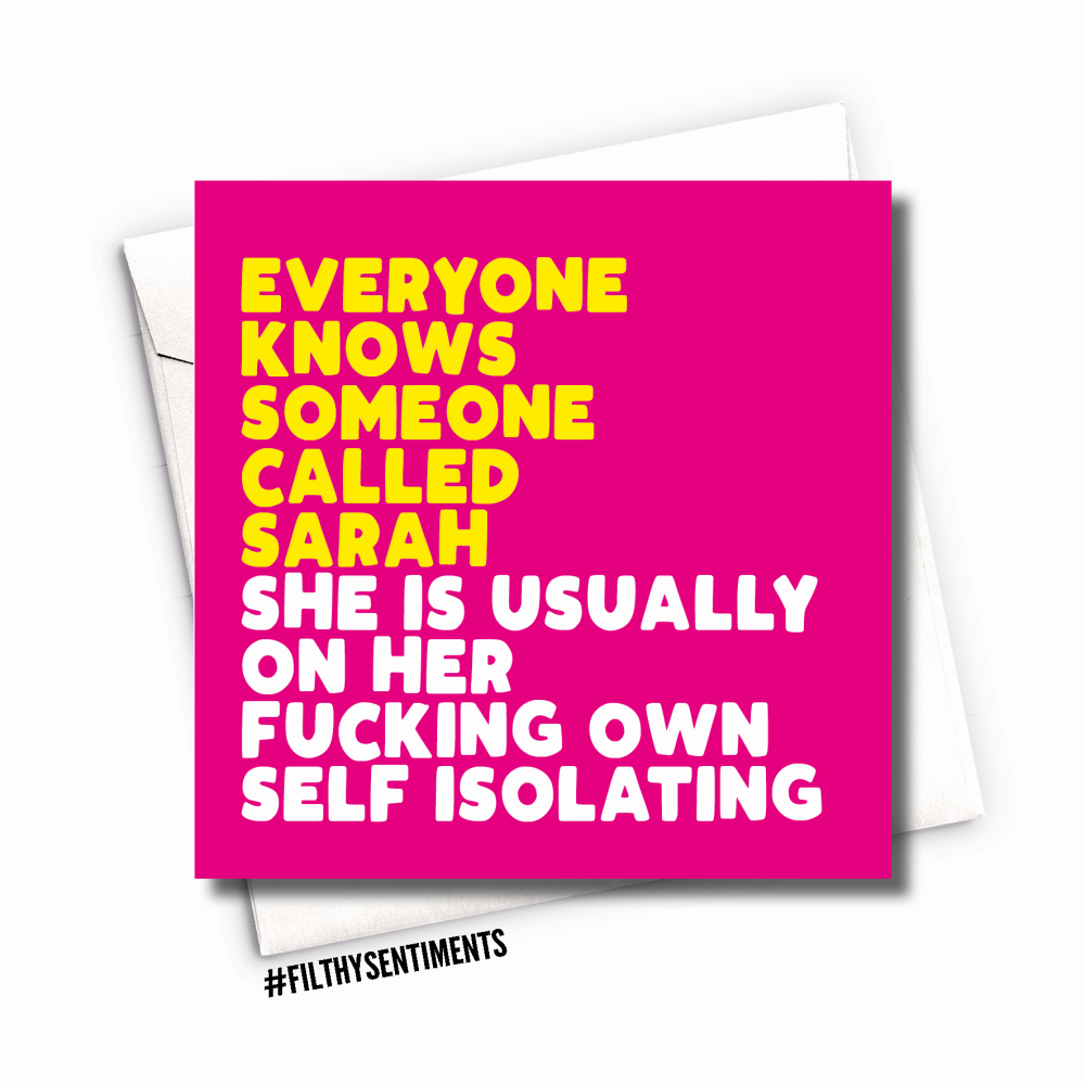                             PINK EVERYONE KNOWS CARD - FS1108