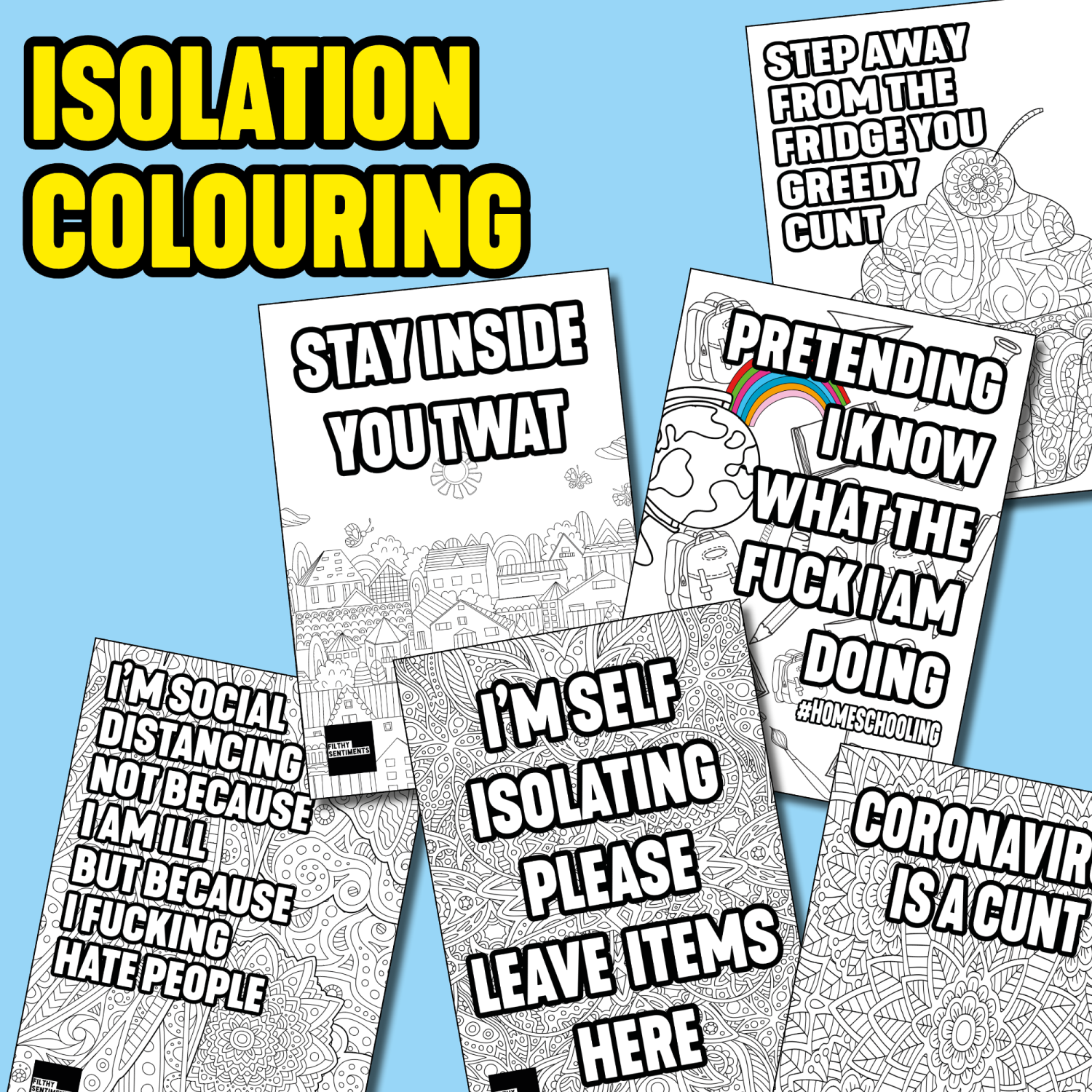 Free Adult Colouring Self Isolation Activity Fun Colouring 0808