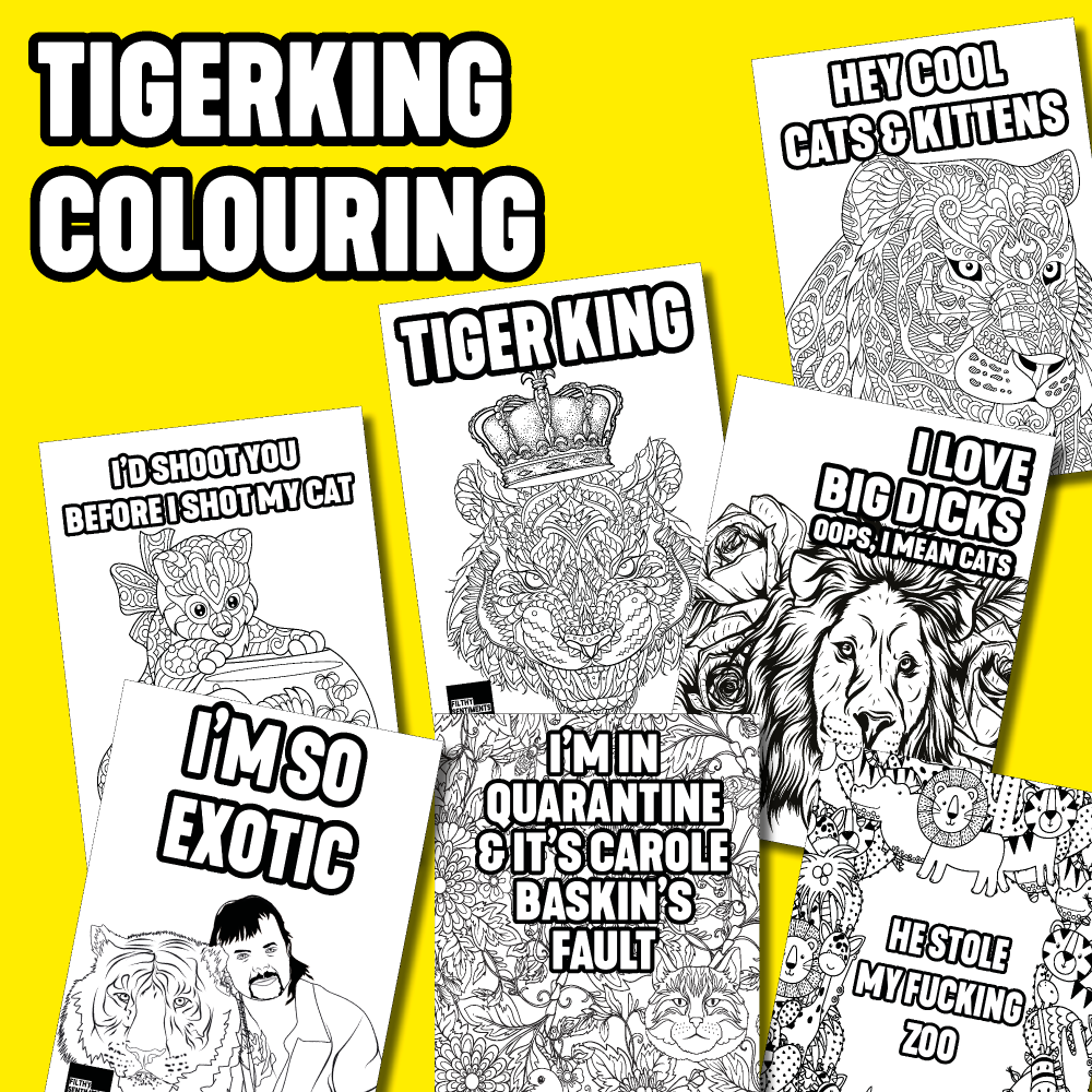                                         TIGERKING COLOURING ACTIVITY PACK