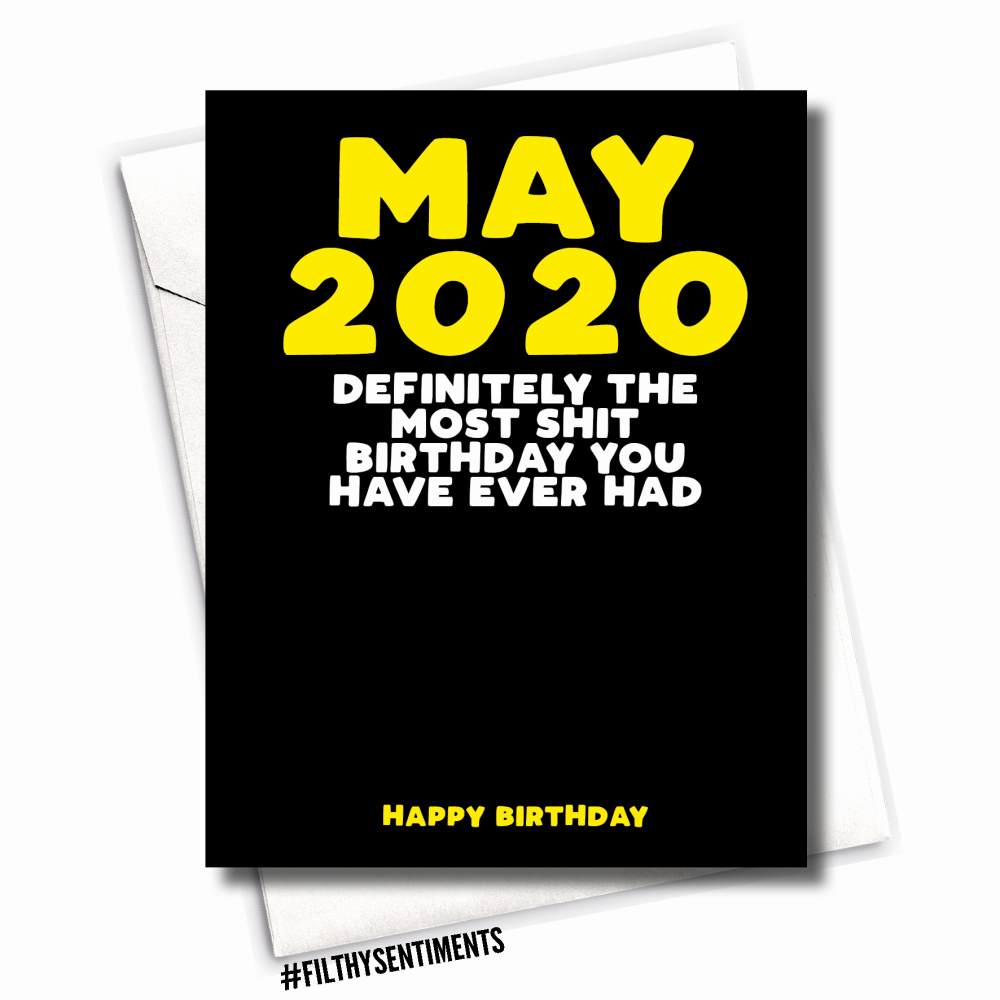 Funny Coronavirus Birthday Card Happy Self Isolating Birthday Card 