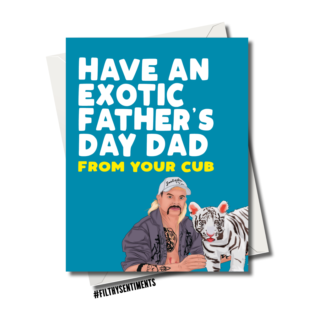                                          TIGERKING JOE EXOTIC FATHER'S DAY CUB CARD FS1153