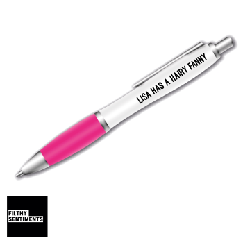                              HAIRY FANNY PERSONALISED PEN