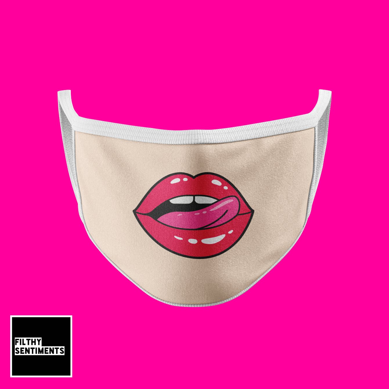 This Bitch Bites Face Mask Funny Face Masks UK