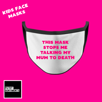                            KIDS FACE MASK - TALK TO DEATH