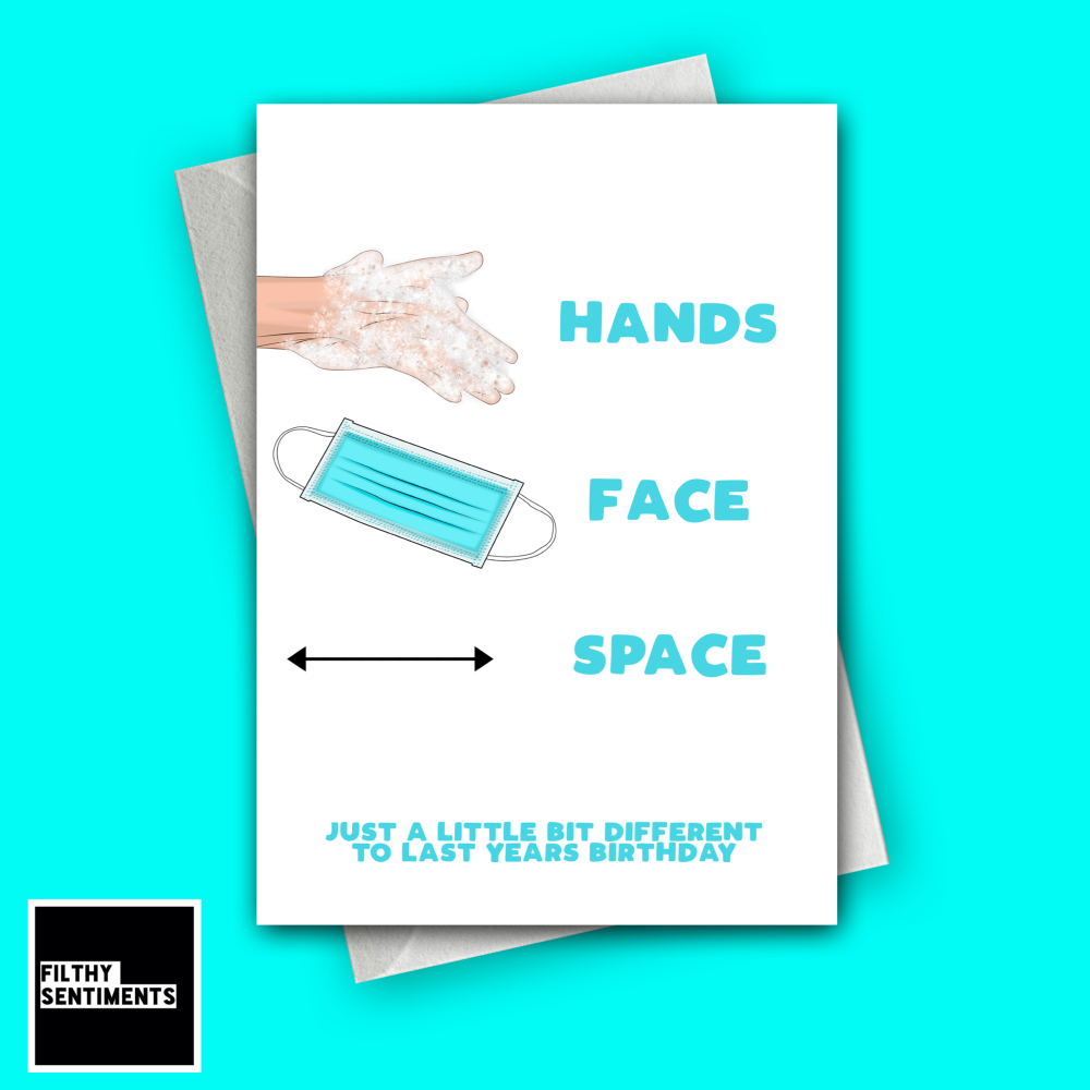                  HANDS FACE SPACE CARD