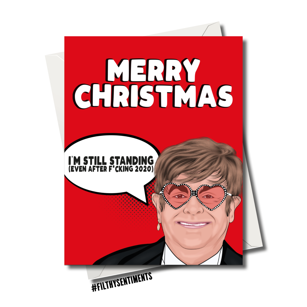                   ELTON STANDING CHRISTMAS CARD