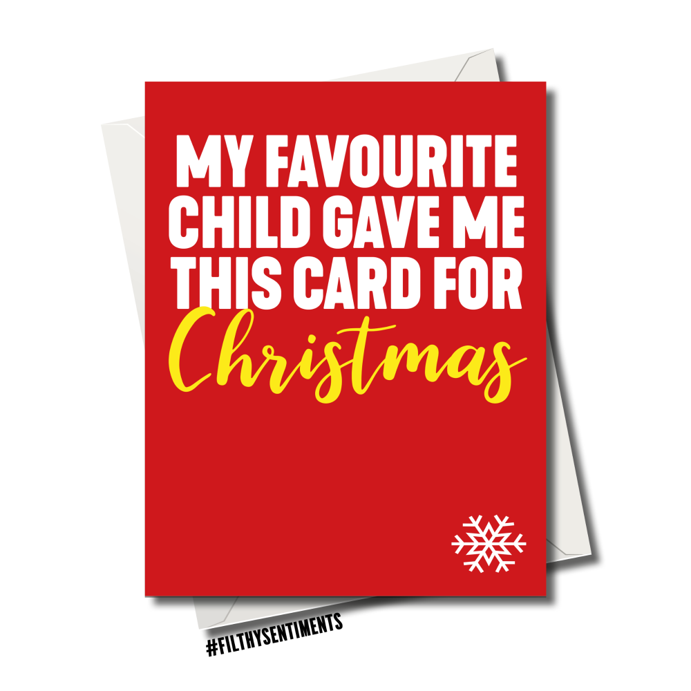                    FAVOURITE CHILD CHRISTMAS CARD