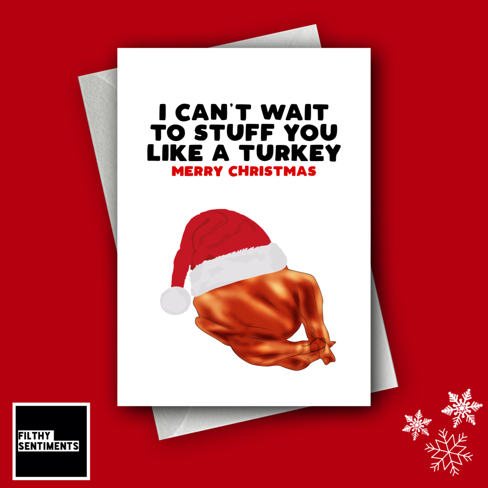                   TURKEY CHRISTMAS CARD - FS1249