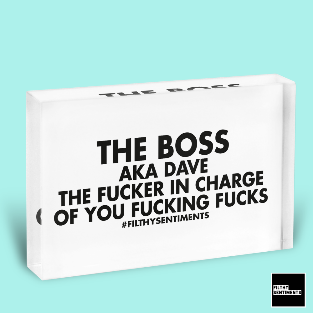 *NEW* BOSS IN CHARGE GLASS FRAME