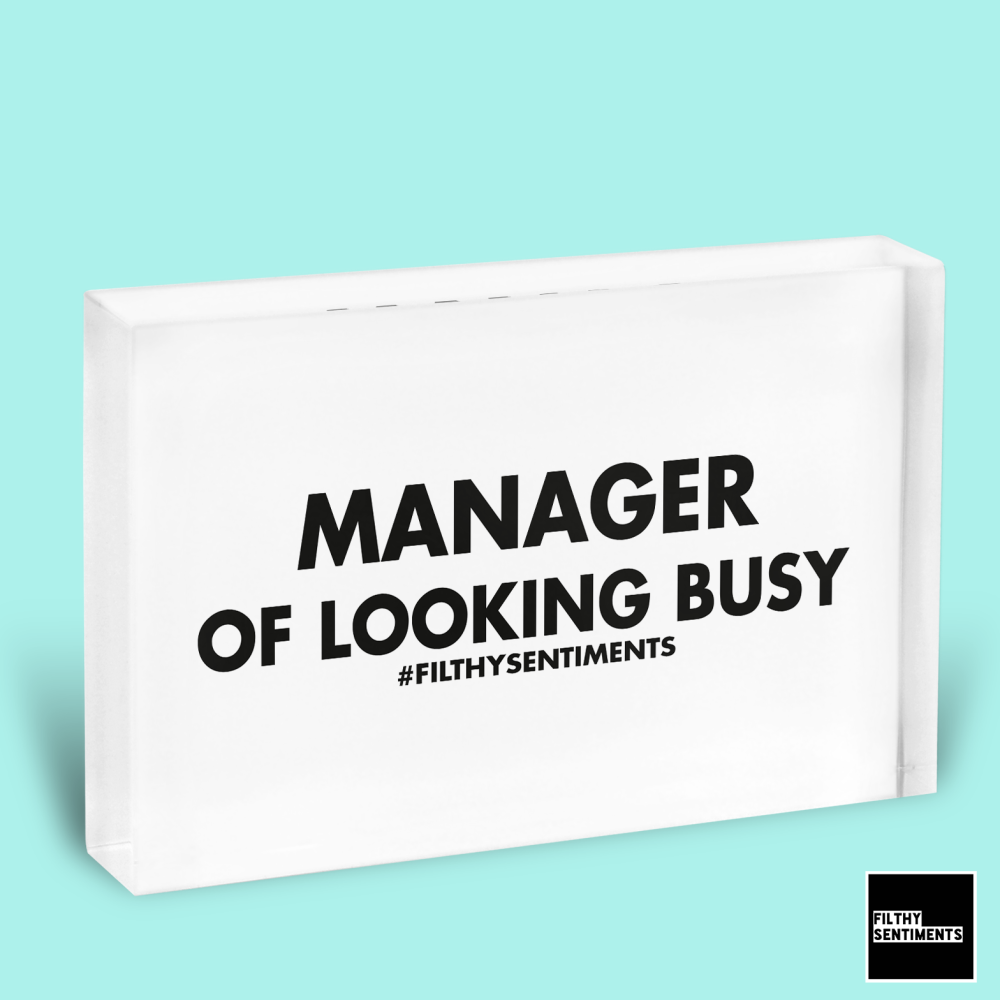             BUSY MANAGER GLASS BLOCK - GB005
