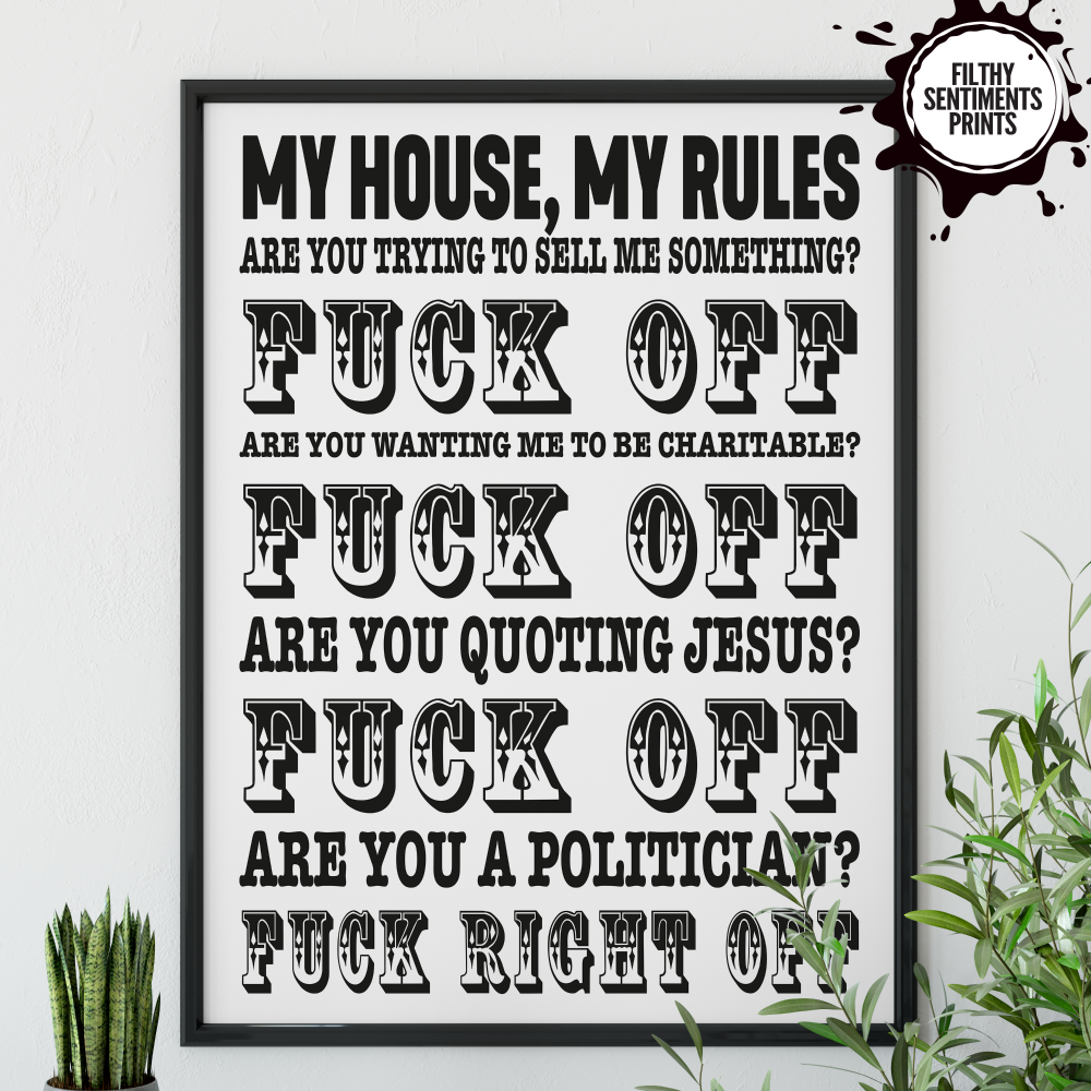     HOUSE RULES PRINT