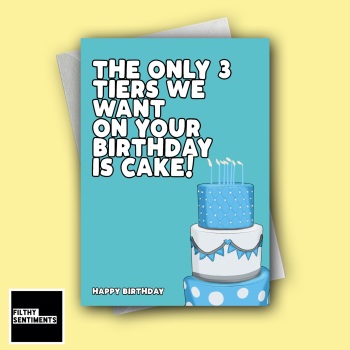                                     BIRTHDAY 3 TIER CAKE CARD - FS1265