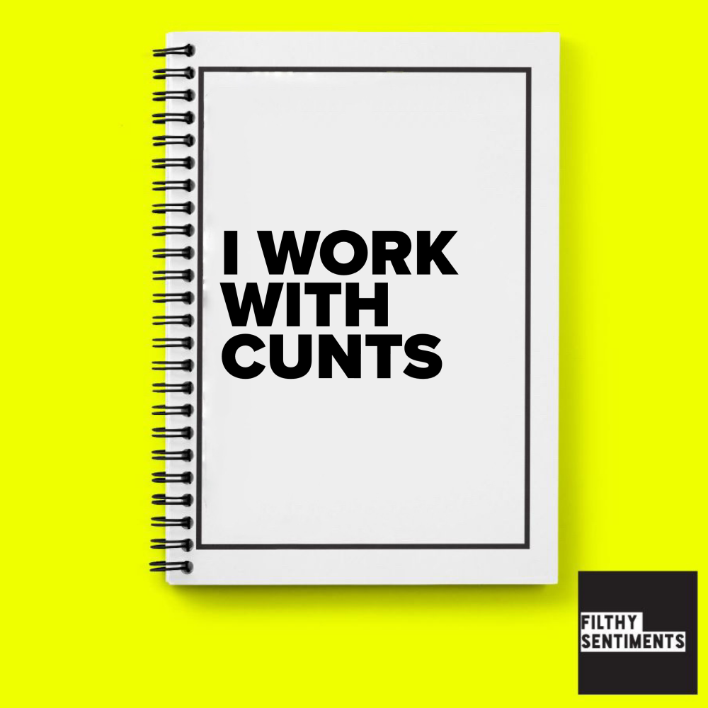 I WORK WITH CUNTS NOTEBOOK