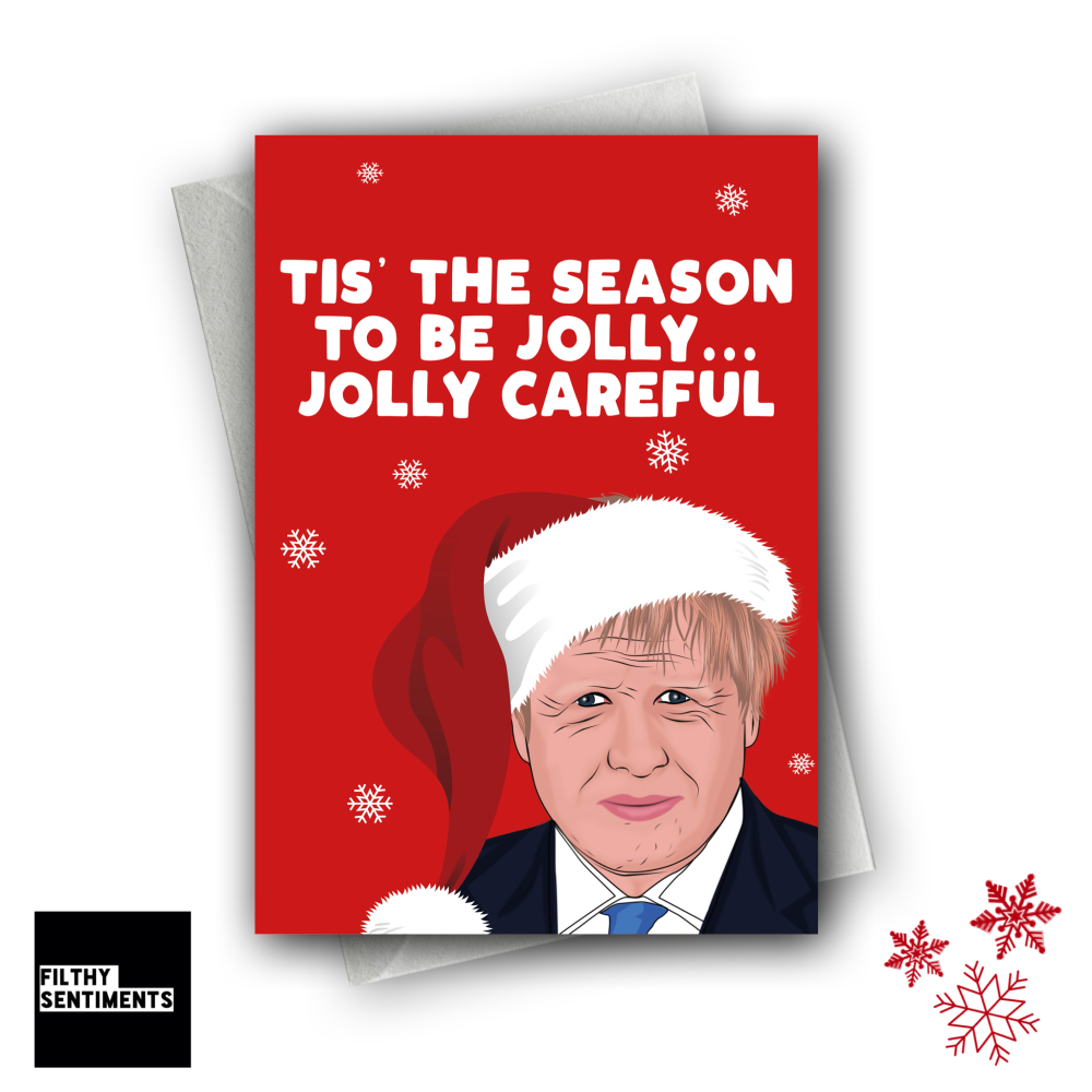                    JOLLY CAREFUL CHRISTMAS CARD FS1276