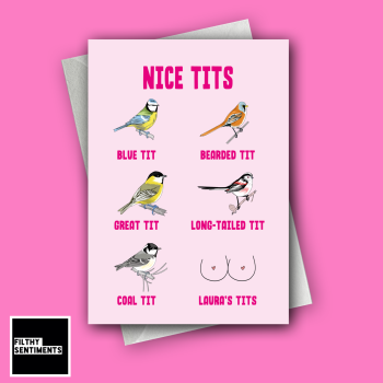             NICE TITS PERSONALISED CARD - FS1277