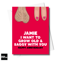                                                           ANNIVERSARY SAGGY WITH YOU CARD - XFS0236