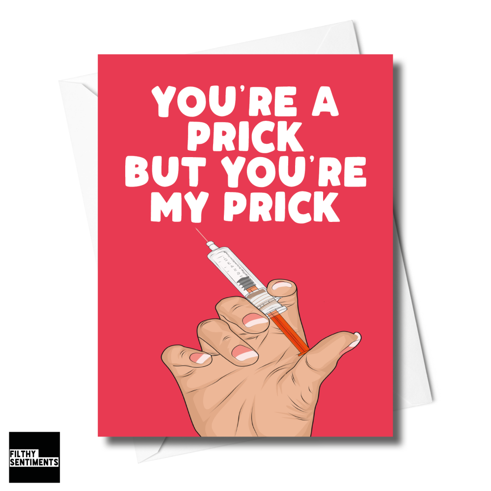                     YOU'RE A PRICK JAB CARD XFS0251