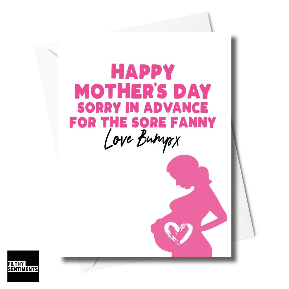   Mother's Day Baby Bump Card - FS440