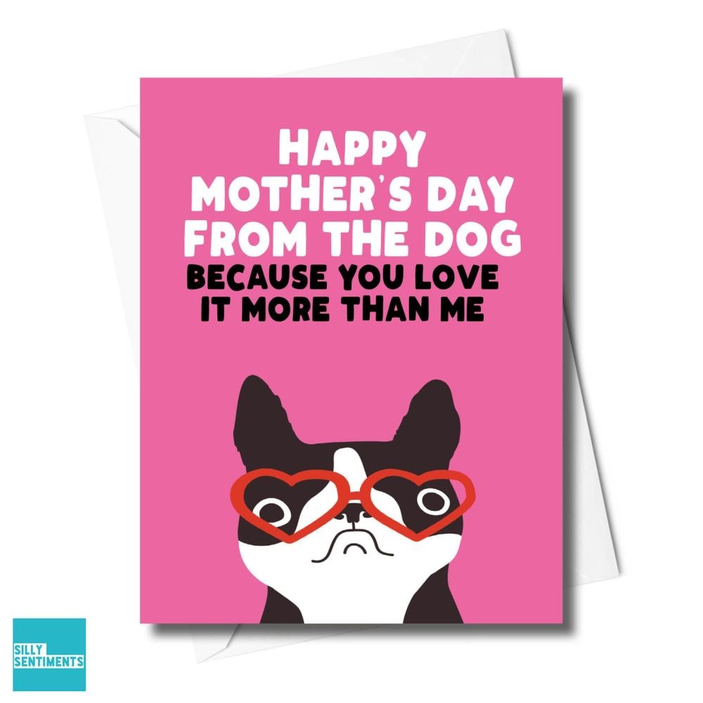            DOG LOVE IT MORE THAN ME CARD - FXFS0351