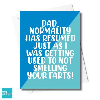                                                   DAD SMELLING YOUR FARTS CARD - XFS0454