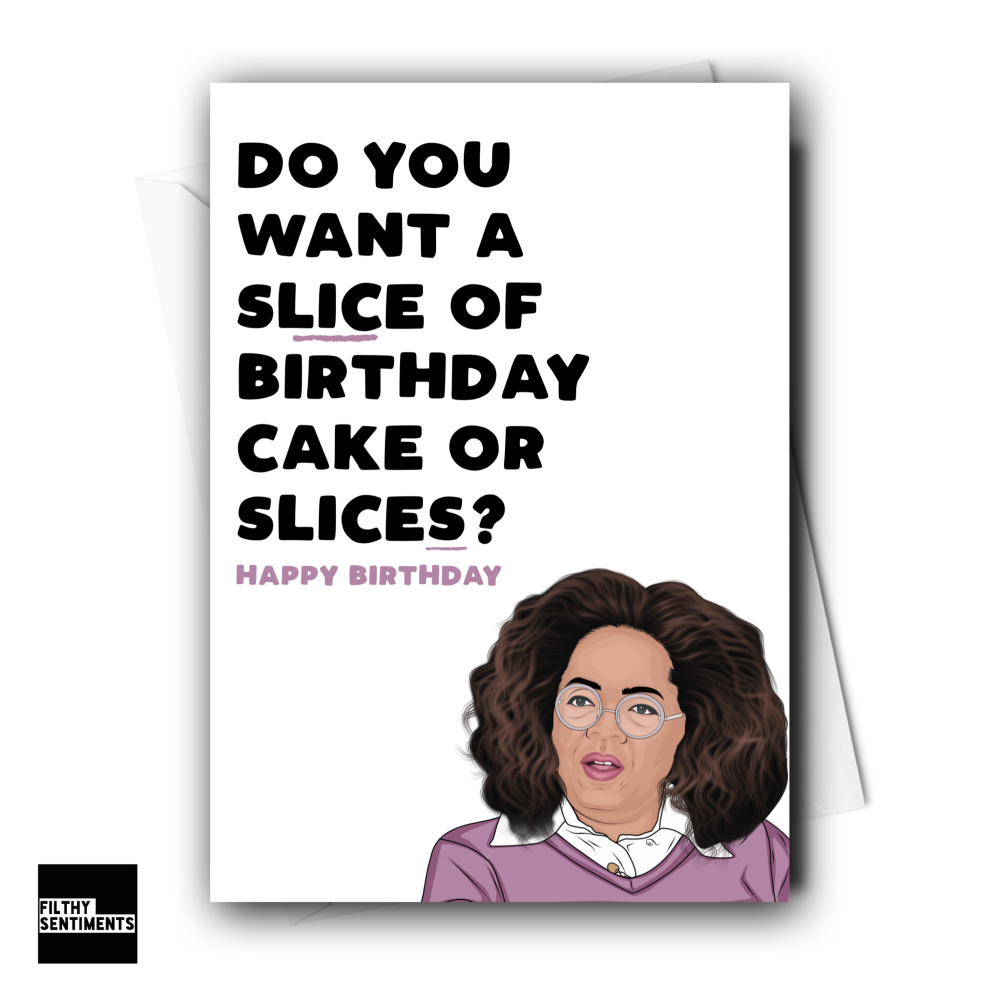 Cake Slice Oprah Card
