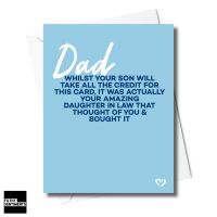                                                                               Dad, Daughter in Law Card - FS448