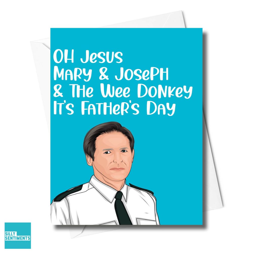                                                                                                    DAD JESUS MARY JOSEPH DONKEY CARD - XFS0702