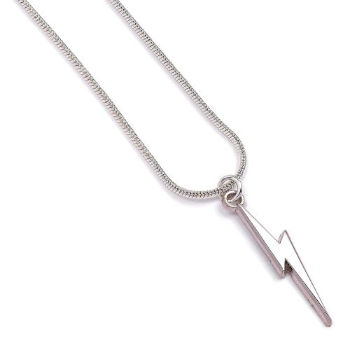 Harry Potter Lightning Bolt Necklace - Silver Plate