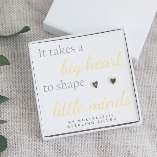 Big Heart Sterling Silver Earrings