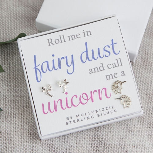 Fairydust & Unicorns Double Sterling Silver Earrings