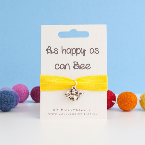 As Happy As Can Bee Stretch Bracelet - child size