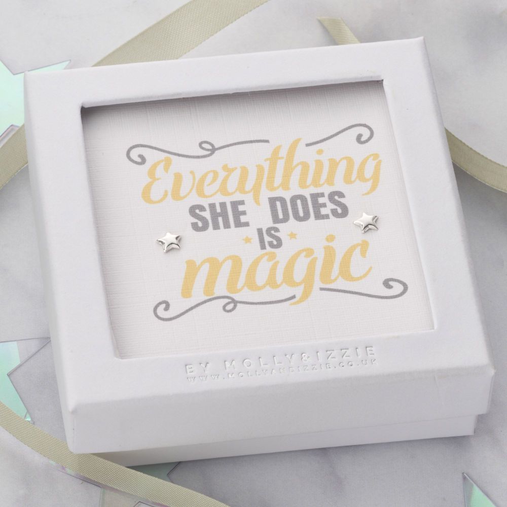 Everything She Does Is Magic Sterling Silver Earrings