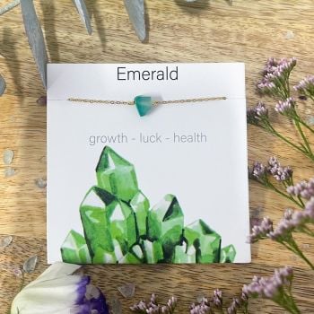 Emerald Necklace - Gold Plated