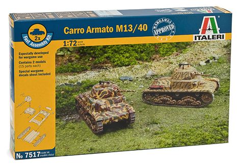 Italeri - 1/72 Fast Assembly Carro Armato M13/40 (2 x kits)