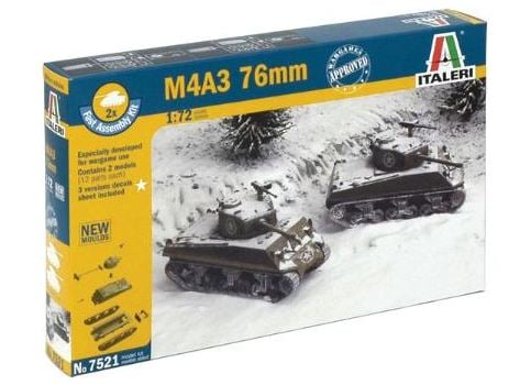 Italeri - 1/72 Fast Assembly M4 A3 76mm