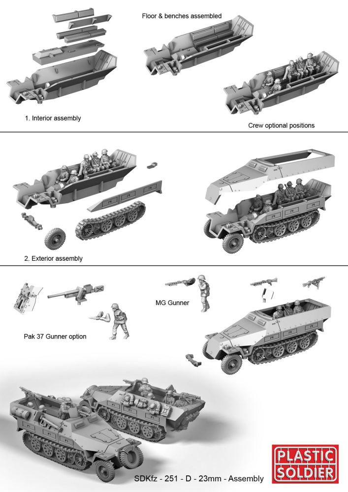Reinforcements: PSC 1/72 (20mm) German SdKz 251/D halftrack x 1