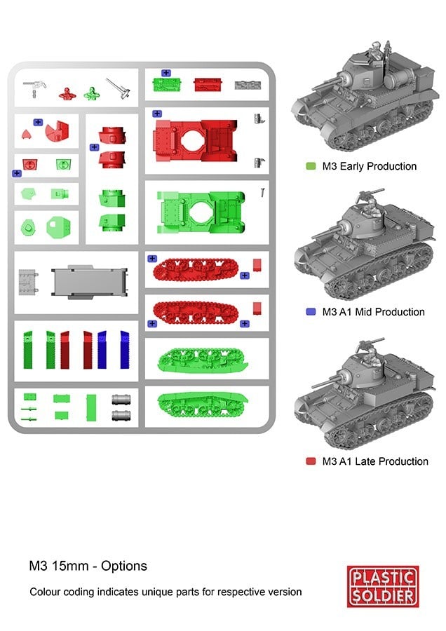 Reinforcements: PSC 1/72 (20mm) British/Allied M3 Stuart I Honey Tank x 1