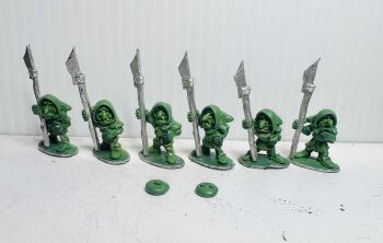 Gob8: 28mm Goblin Warriors with Spears & Shields (preorder)