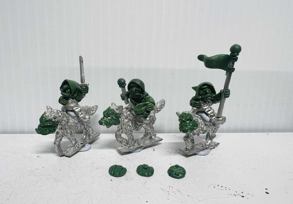 Gob13: 28mm Goblin Wolf Rider Command (preorder)