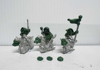 Gob13: 28mm Goblin Wolf Rider Command (preorder)