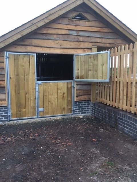 AGRI-FABS Premium Top and Bottom Stable Door with Galvanised Steel Surround and Galvanised Outer Frame