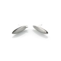 Contemporary Sterling Silver Surfboard Stud Earrings