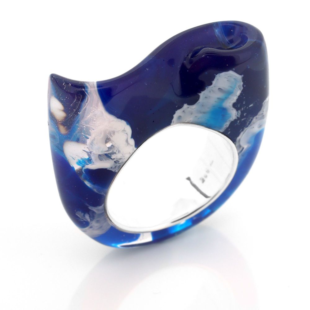 'Blue Mind' Ring - Contemporary coastal inspired cocktail ring
