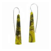 Yellow and Grey Surfite Lighthouse Threader Earrings - Fidra