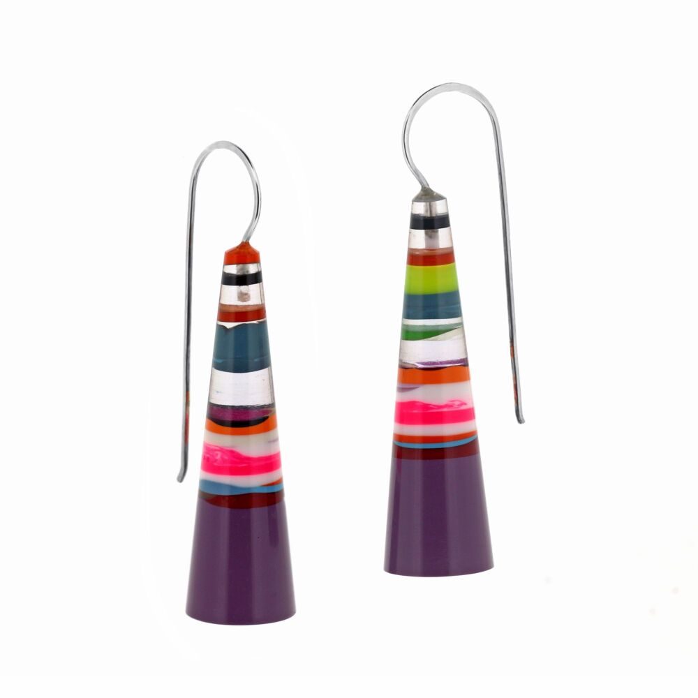 Small Striped Lighthouse Earrings - Penmon 2