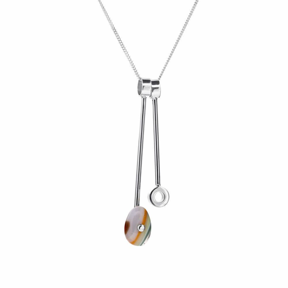 Paddle and Pebble Duo Necklace - Cayton Bay
